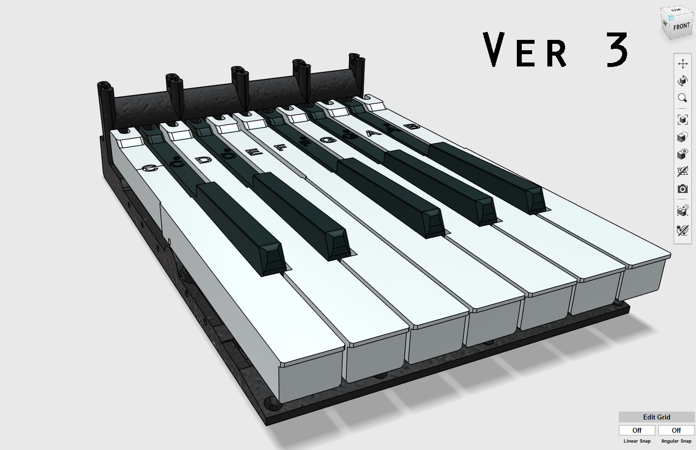 Full size weighted keyboard section Ver3