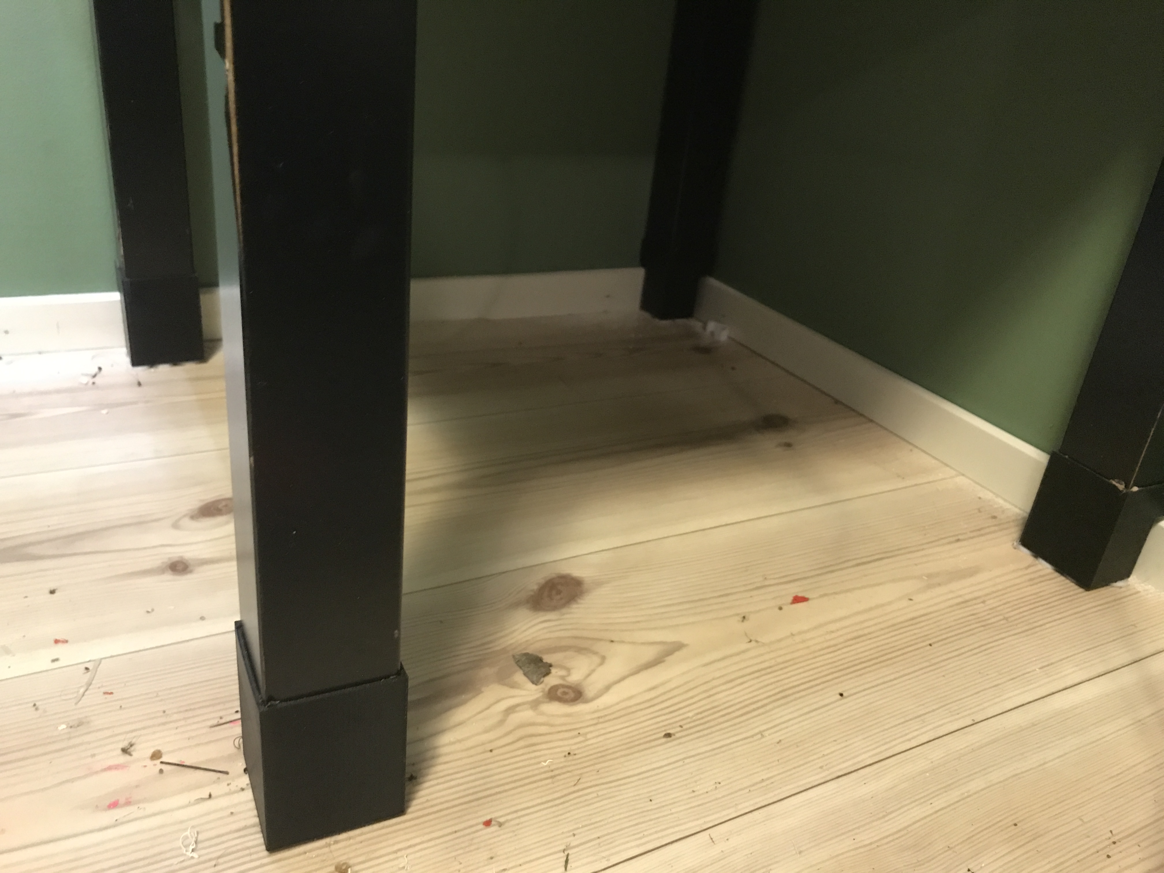 Ikea Lack table riser feet