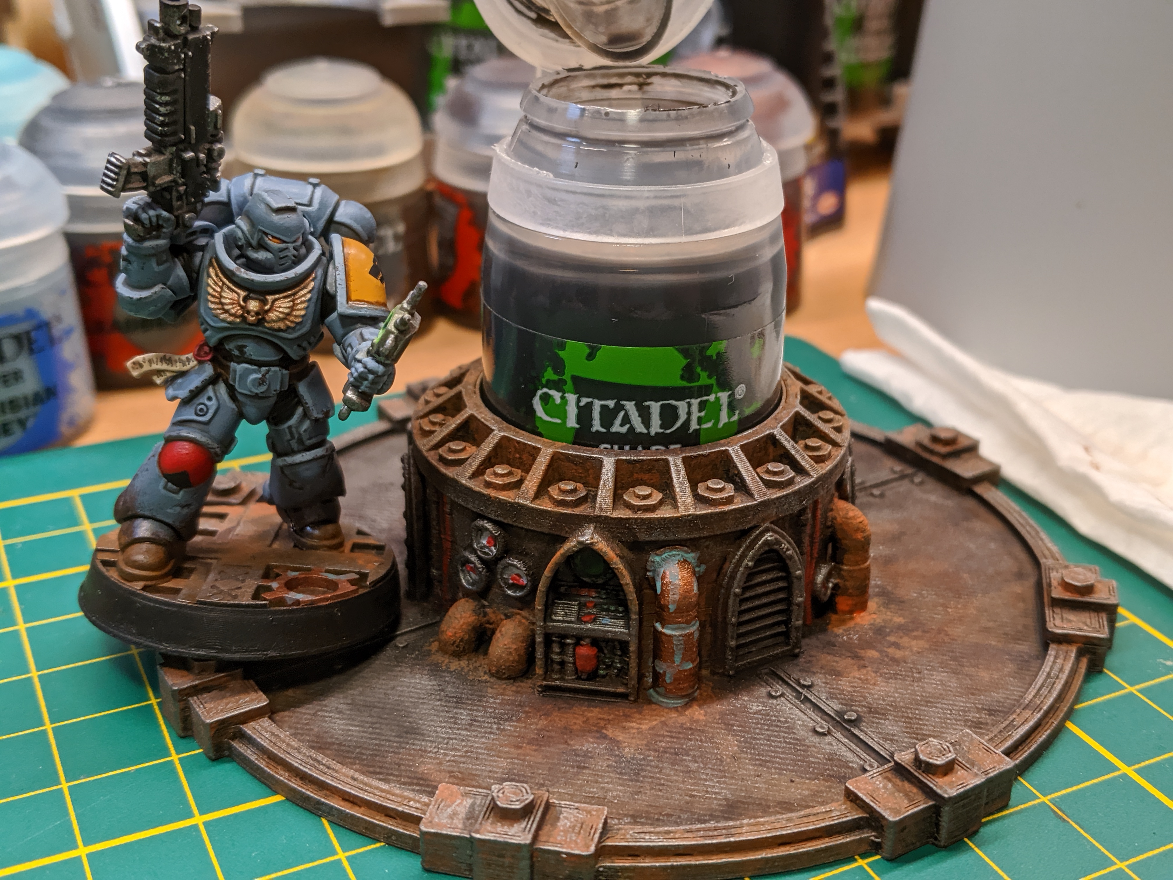Themed Citadel Paint Holder - 40k Style