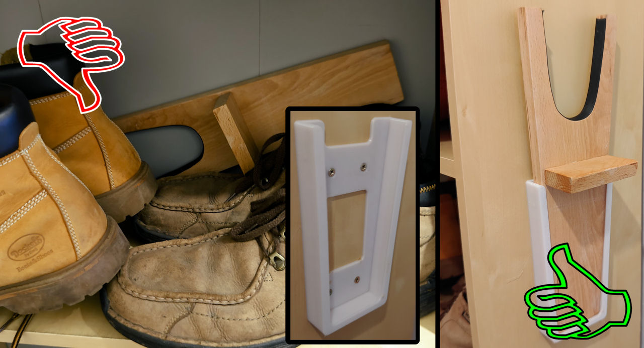 Wall bracket for Boot Jack / Wandhalterung für Stiefelknecht