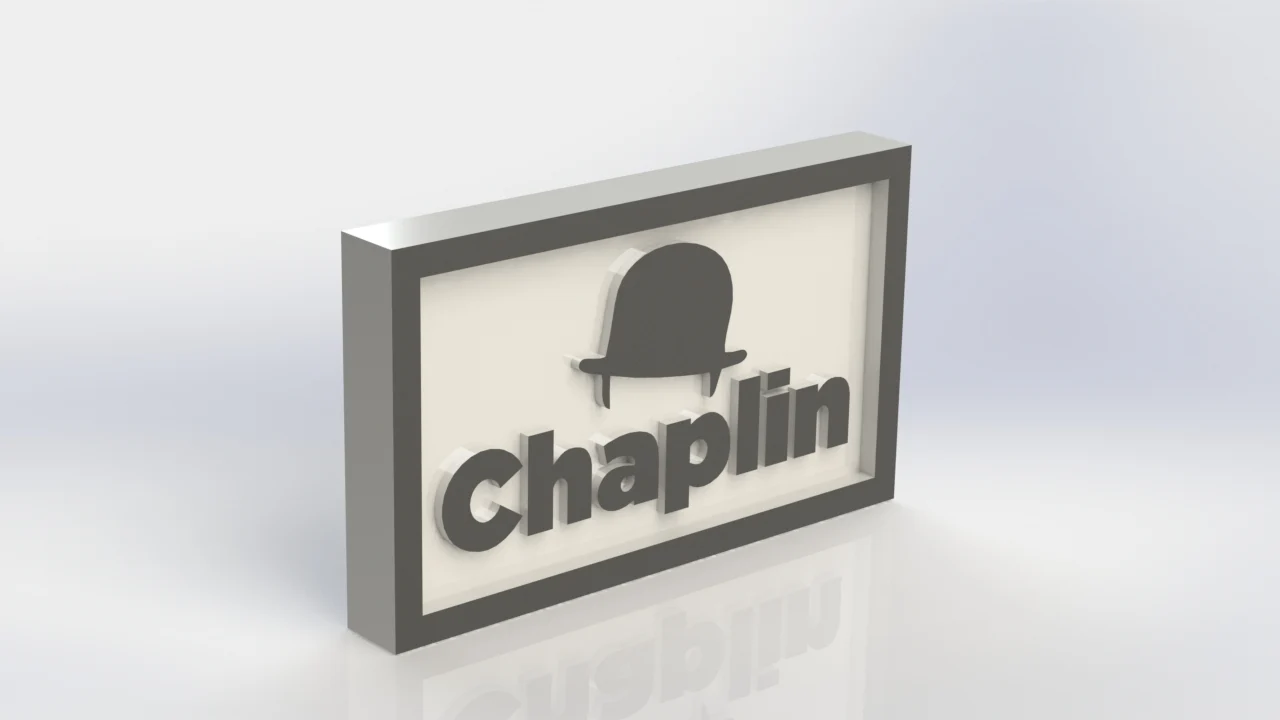 Chaplin Logo plaque rectangle