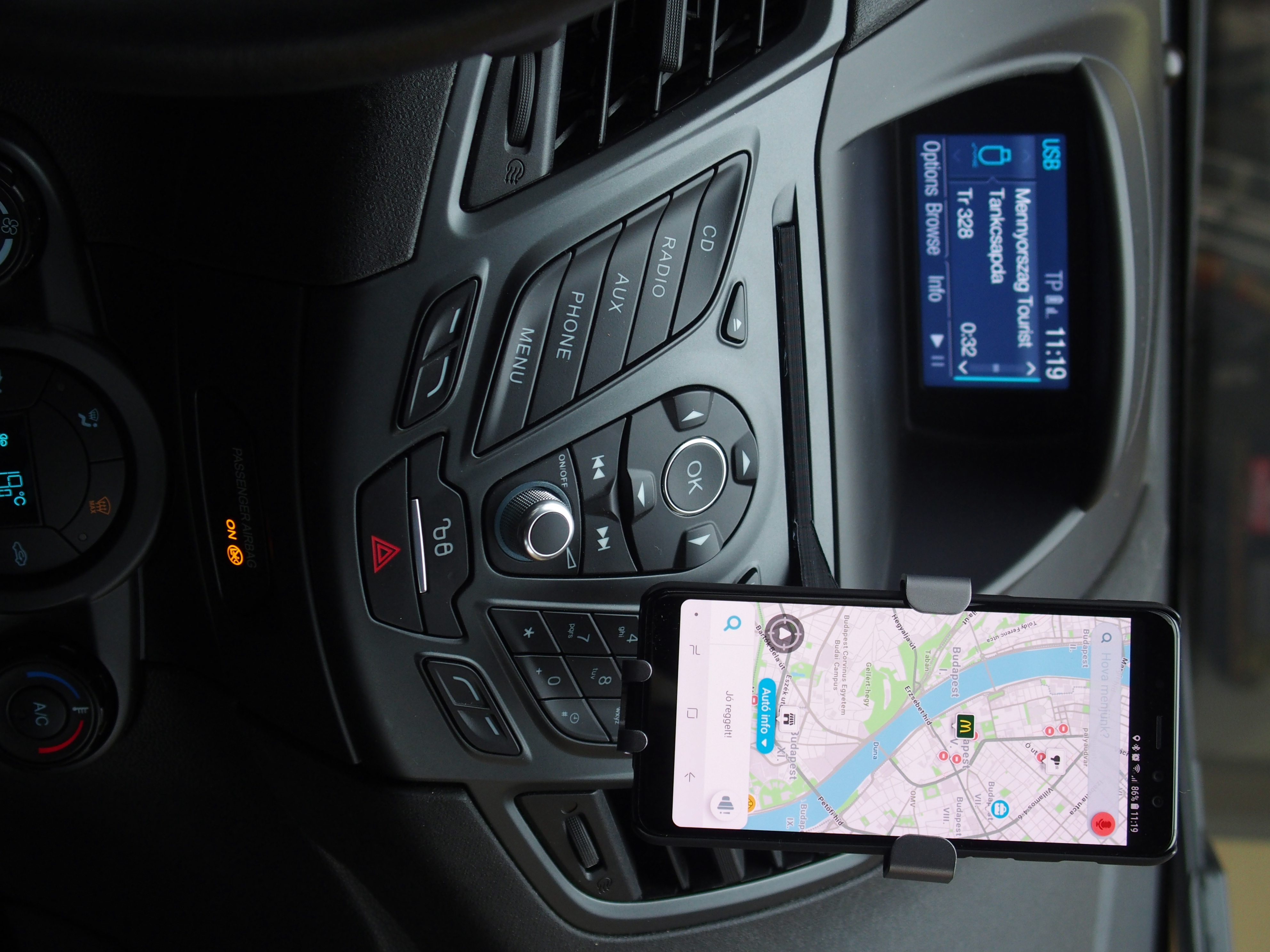Ford Fiesta CD slot phone holder