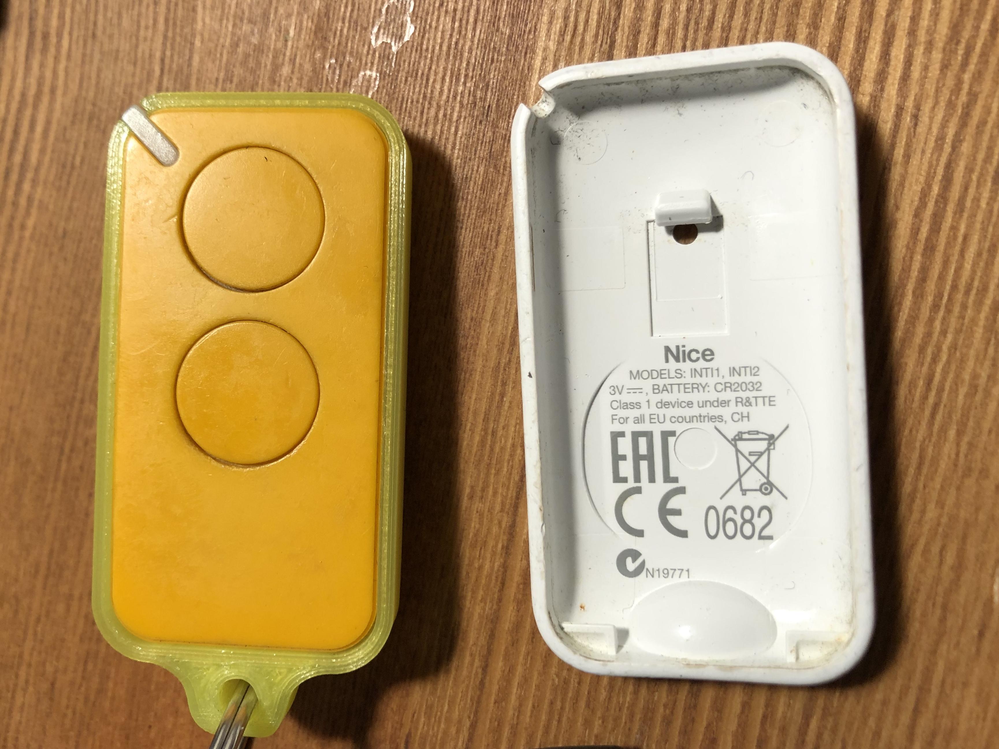 NICE remote back cover