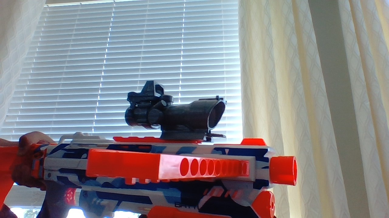 Nerf Compatible 4x AcOG hybrid reflex scope