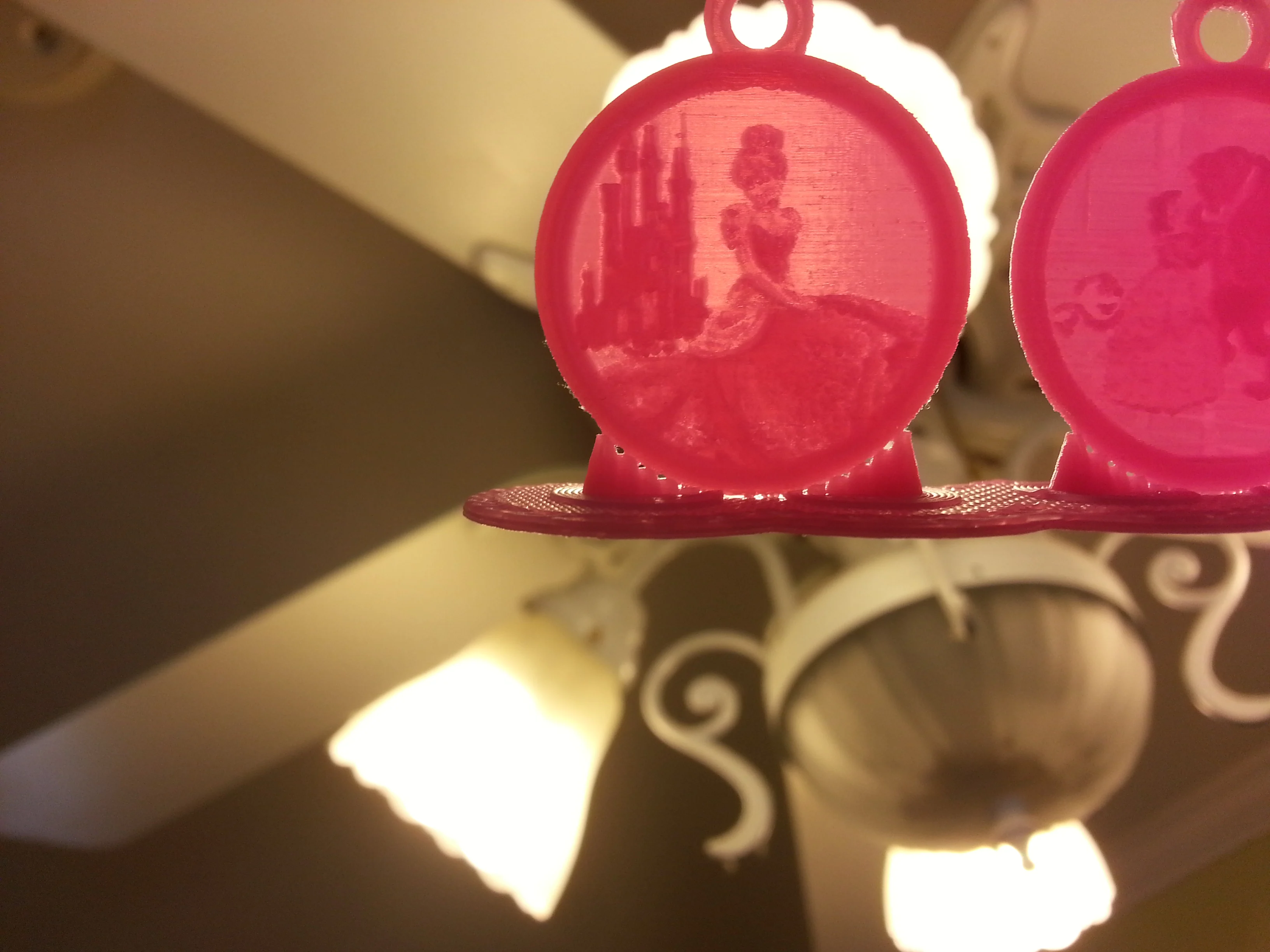 Cinderella Lithophane Pendant