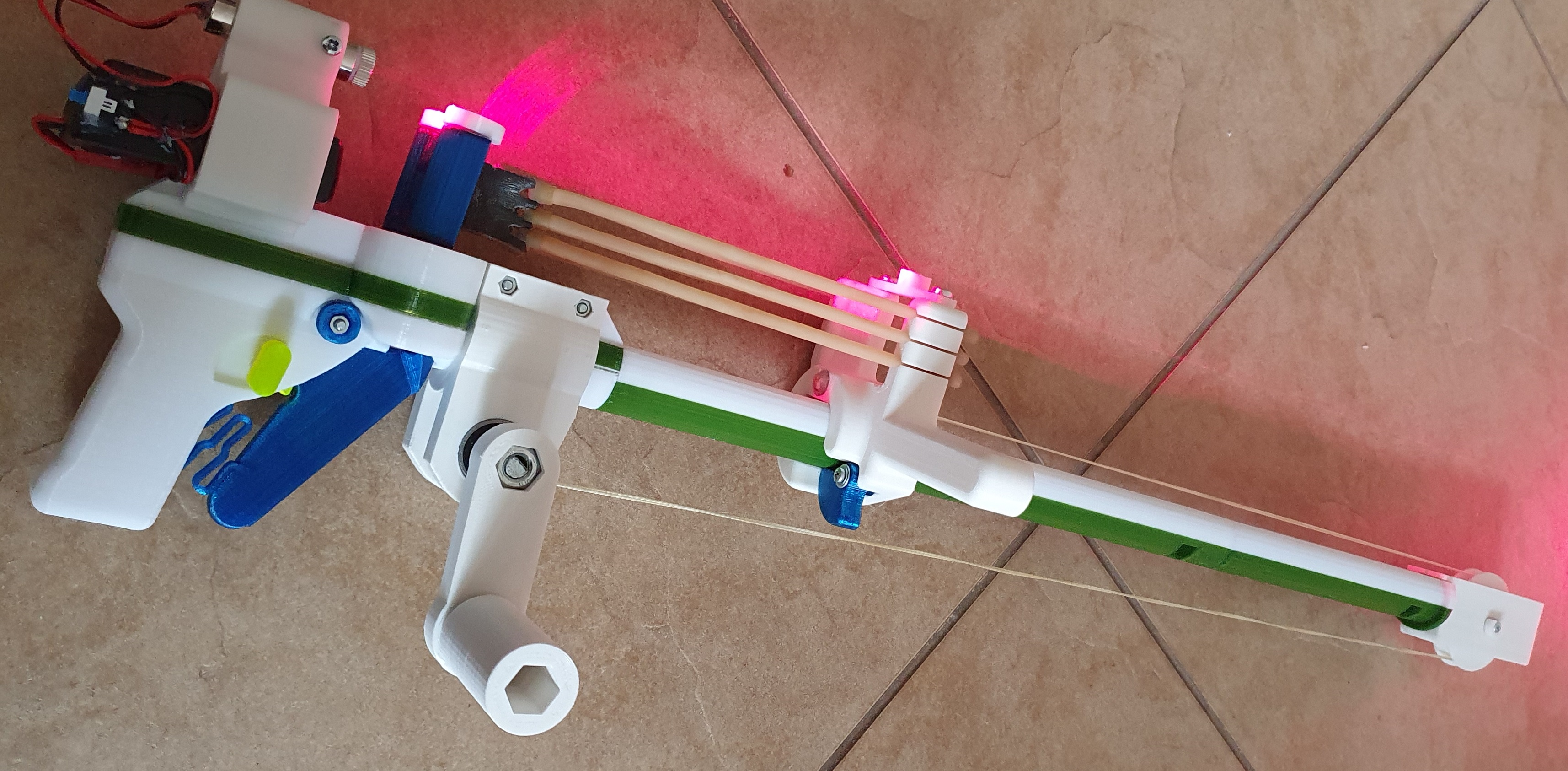 Tension system for Slingshot Arbalete