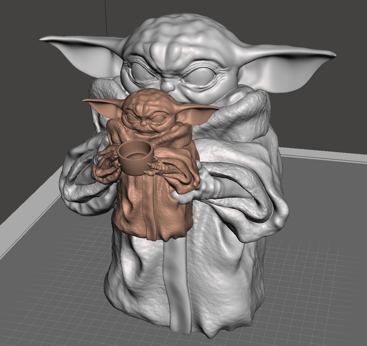 BABY YODA HOLDING BABY YODA HOLDING A CUP OF BROTH