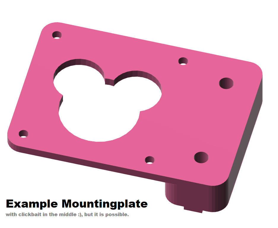 Mounting plate, fully customizable, update