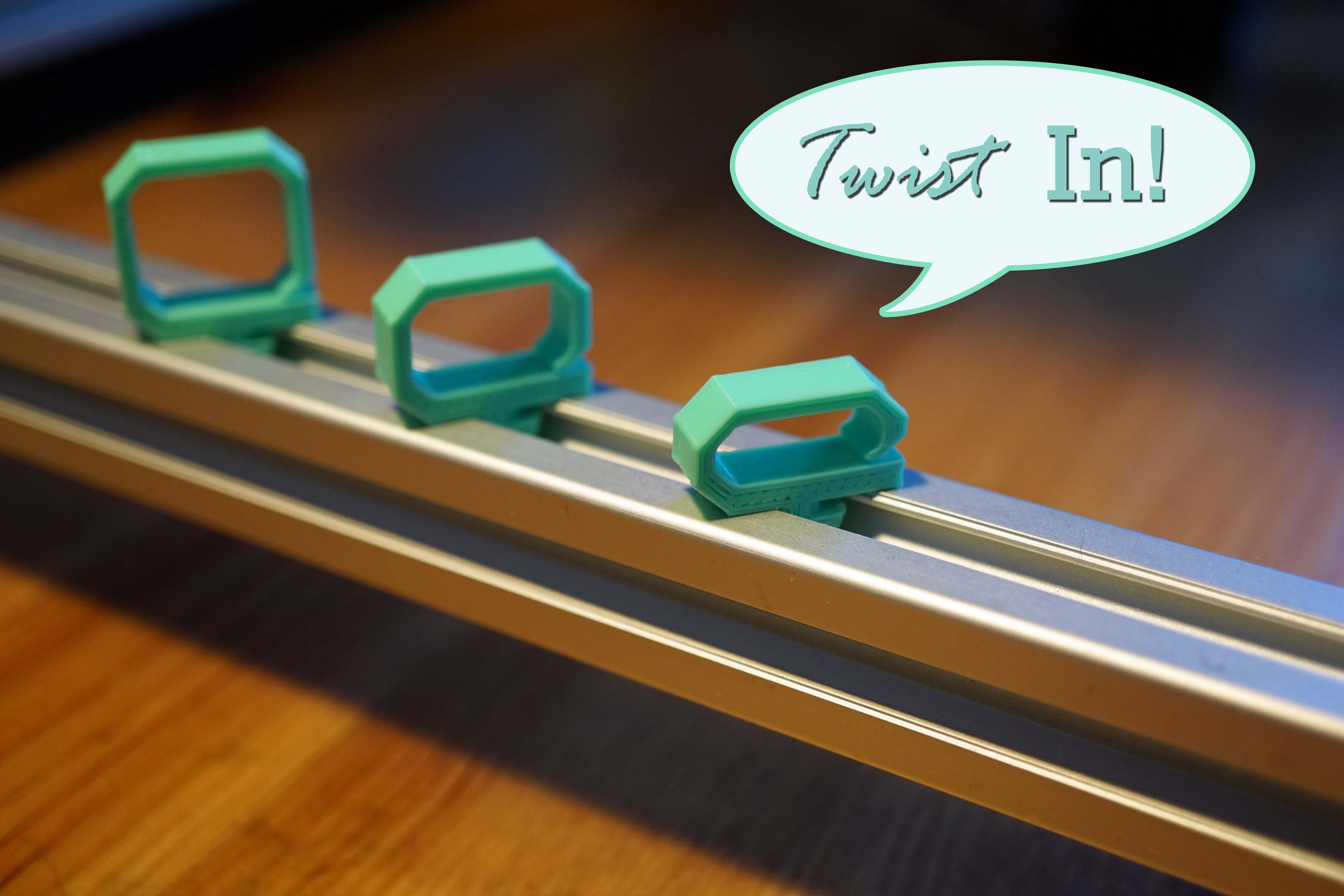 Twist In Cable Clamp [2020 Aluminium Profile]