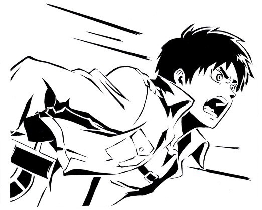 Eren Yeager stencil 2
