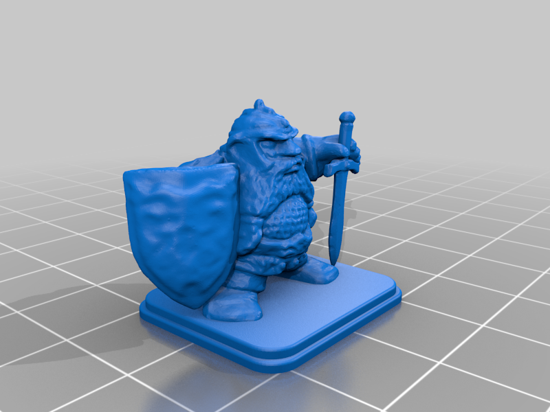 HeroQuest Dwarf Chainmail Shield Helmet Short Sword