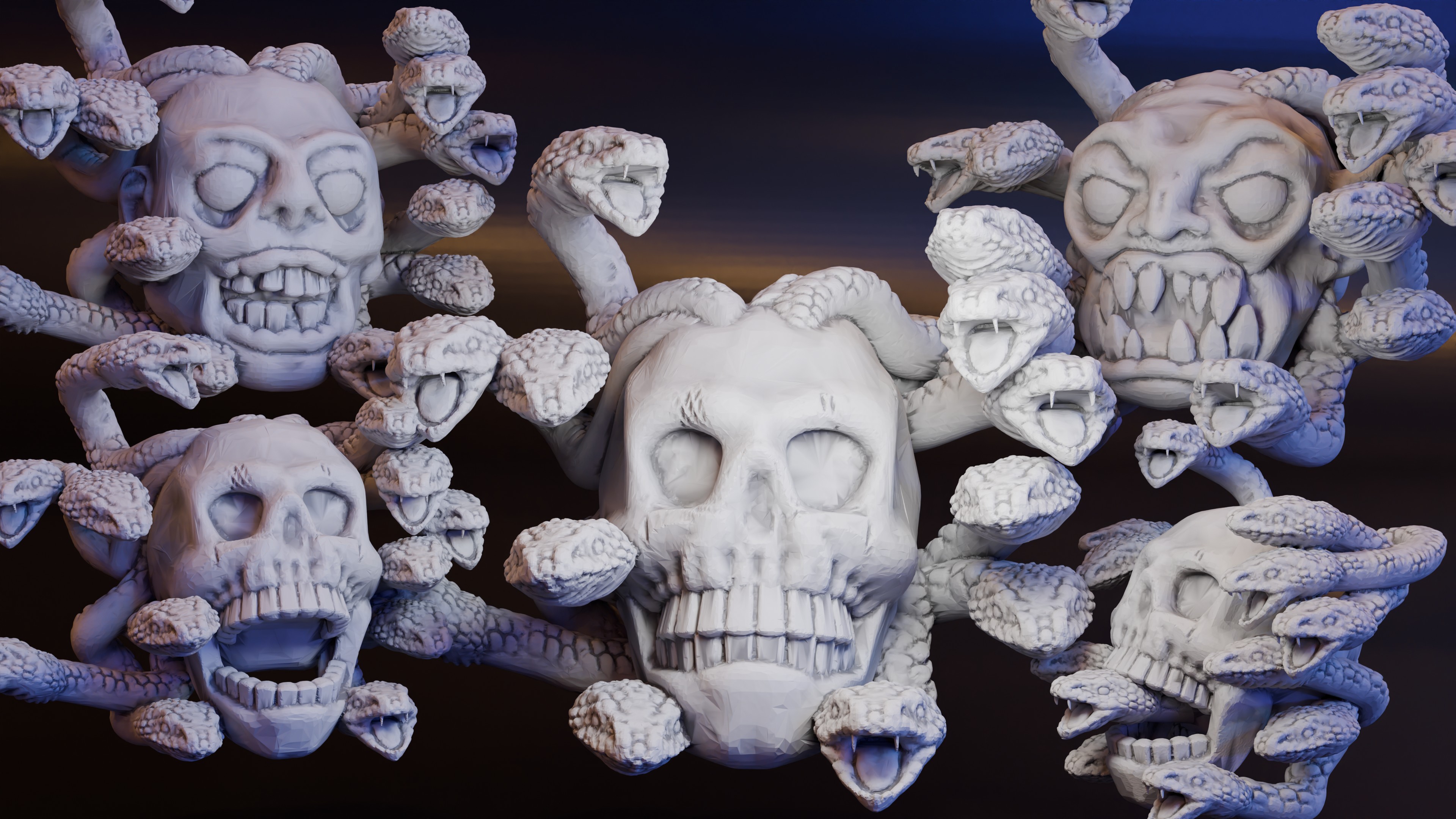 Flying Gorgon Skulls, Death's Head (DND / TTRPG)