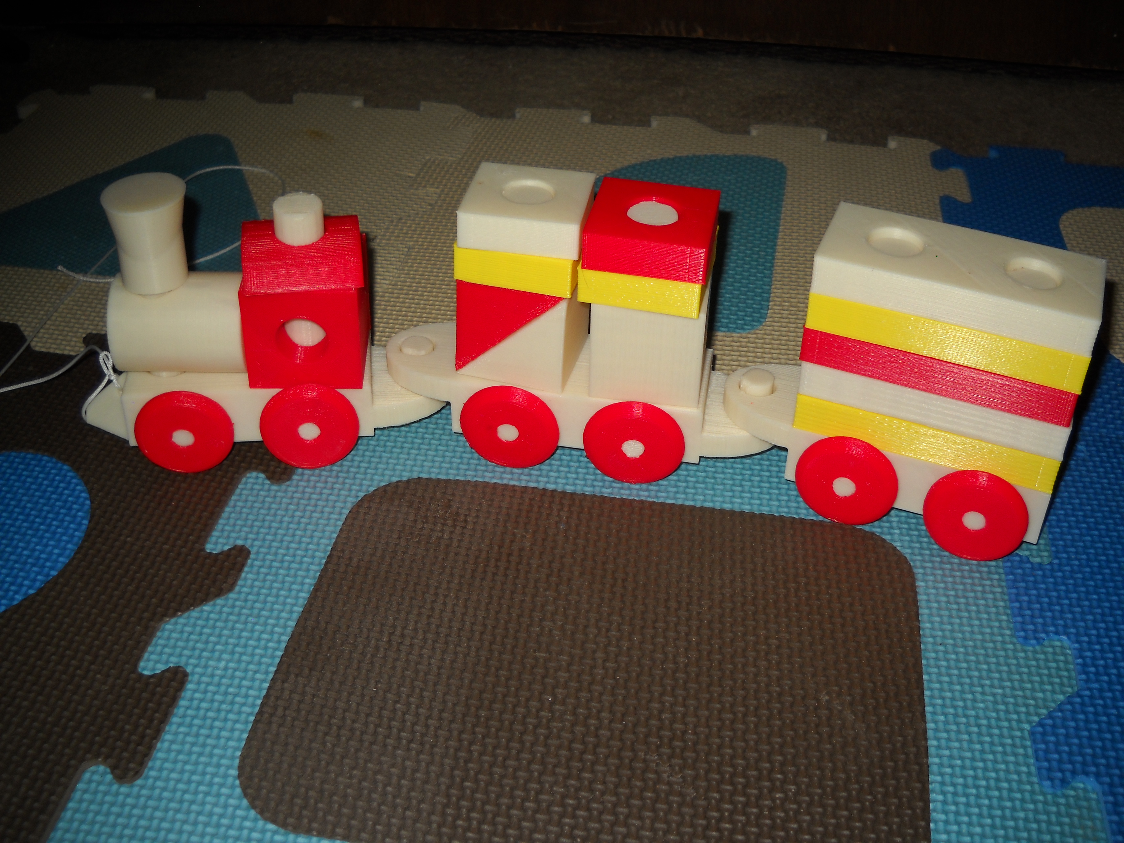 pull toy stacking block train