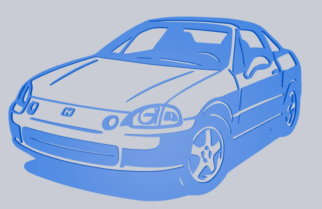 Honda del Sol crx stencil