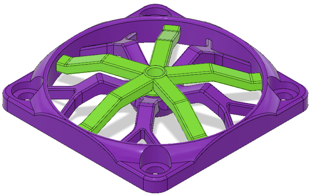 40mm 2-part (color) fan grill