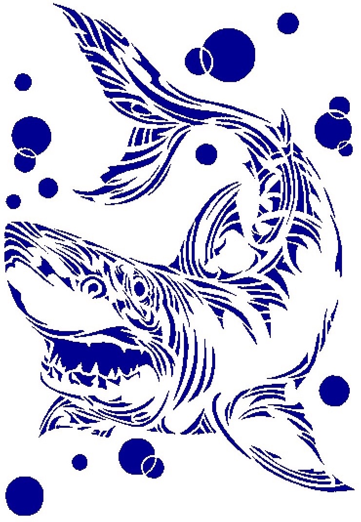 Shark stencil