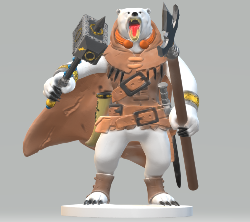 Filgar Fishclaw, Bearfolk Barbarian of the Frozen North