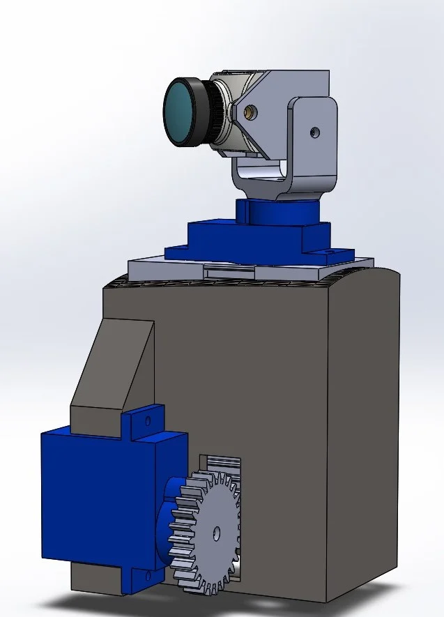 Retractable low profile Pan Tilt gimbal for Volantex ASW28