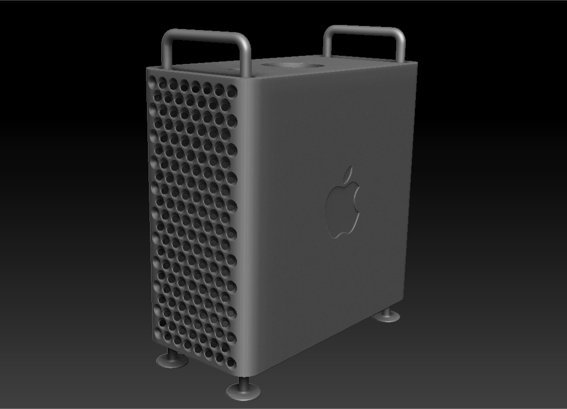 Mac Pro 2019 (1:2 Scale - STEP)