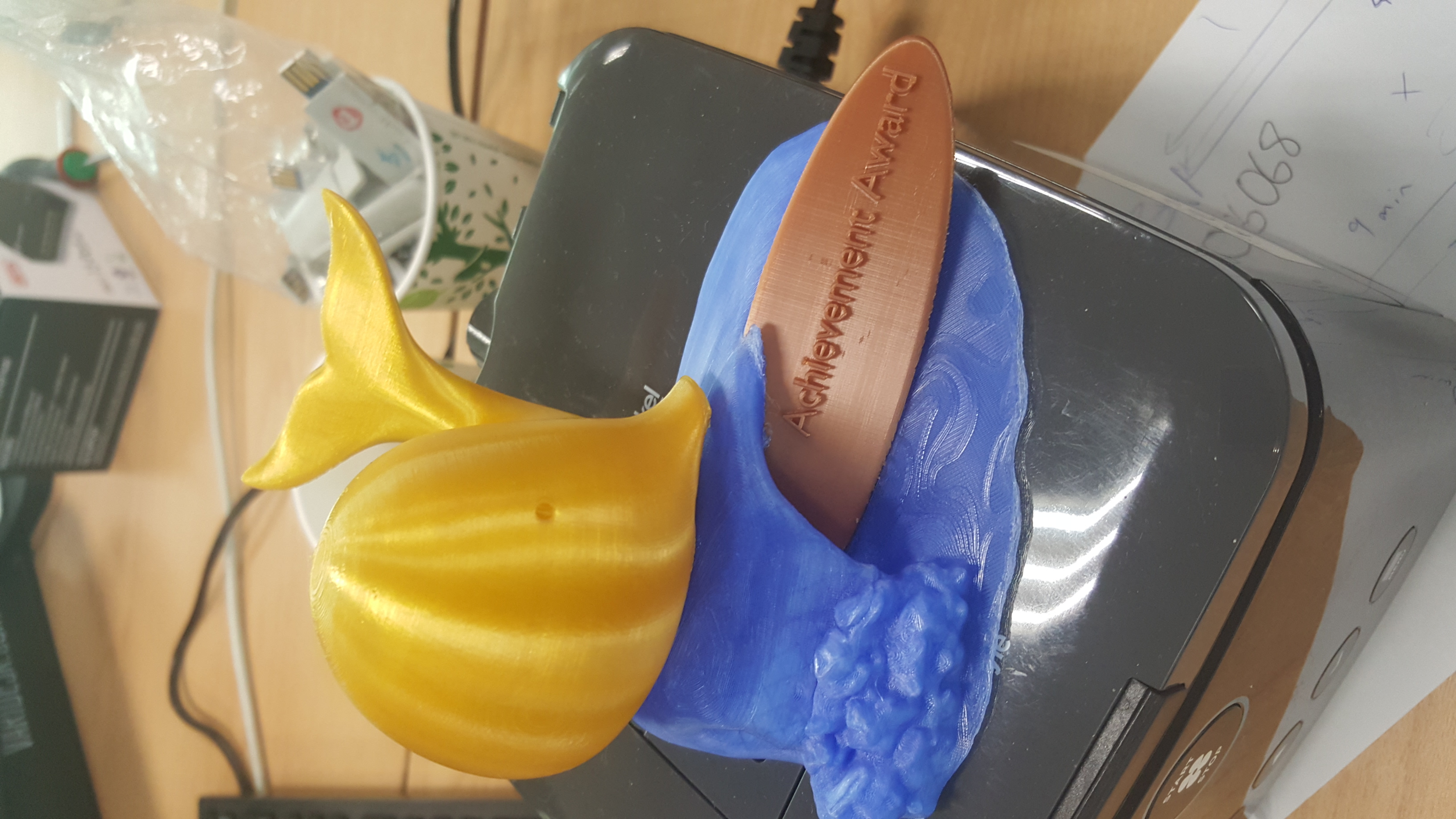 Surfing Whale Trophy - Achievement Award