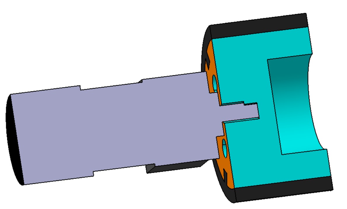 Sumobot wheel for rubber tire.