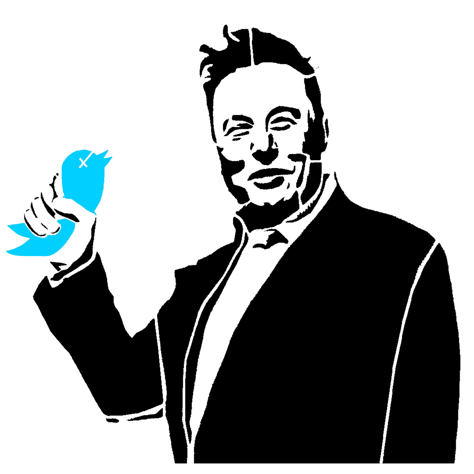 Elon Musk stencil