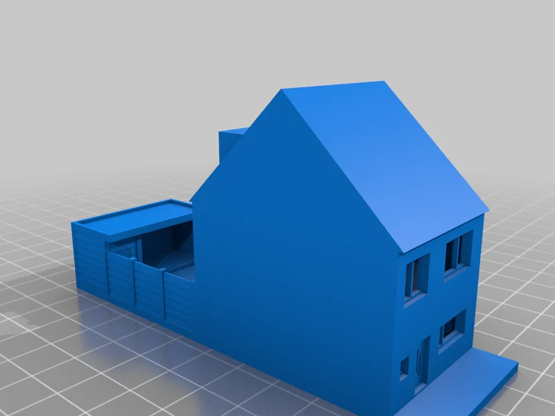 n scale terraced house with garden