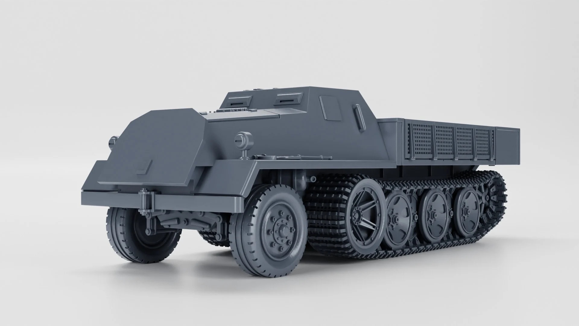 Half-track Schwerer Wehrmachtschlepper (SWS) armored cabin