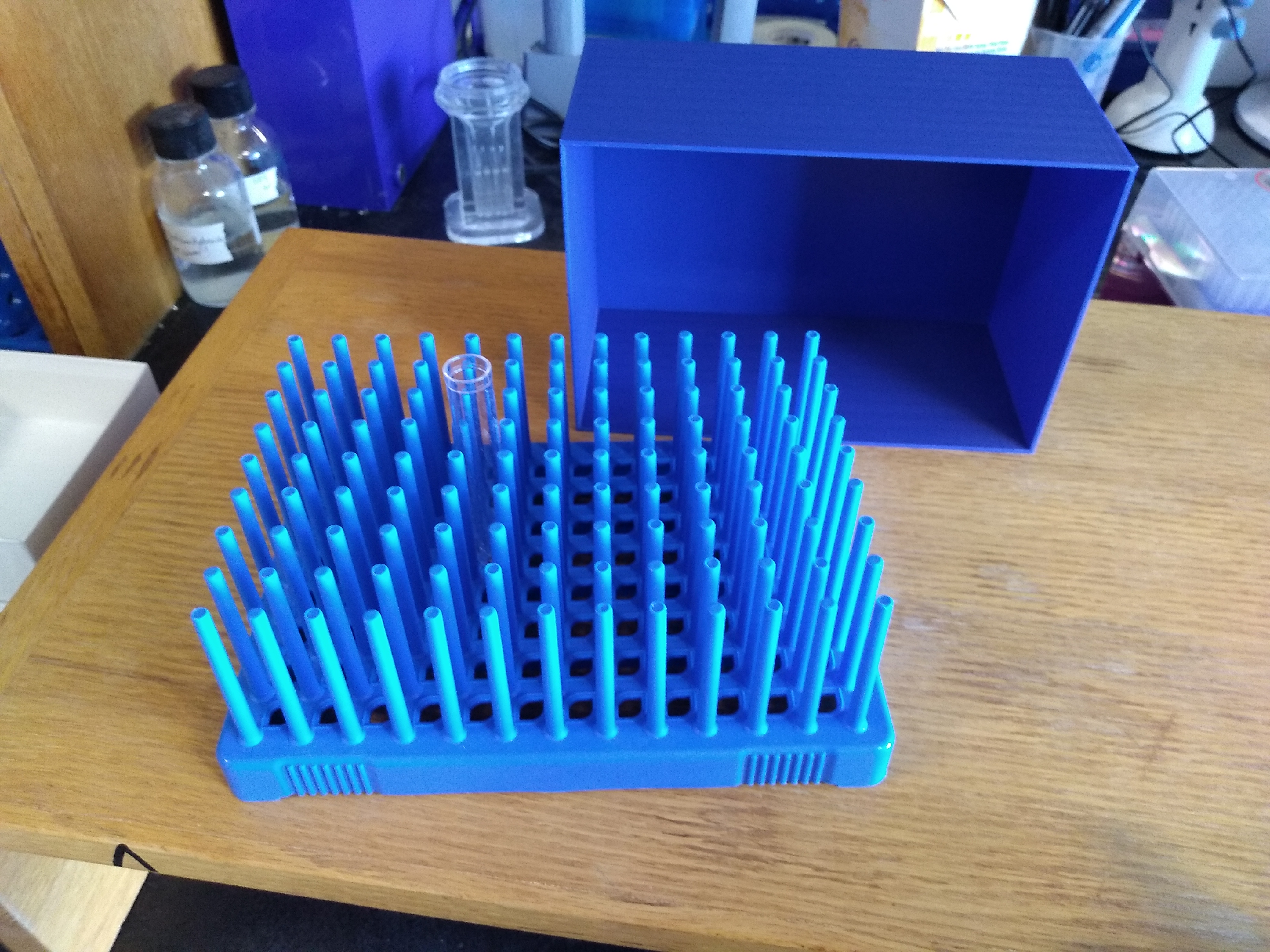FACs tube peg rack cover / shield