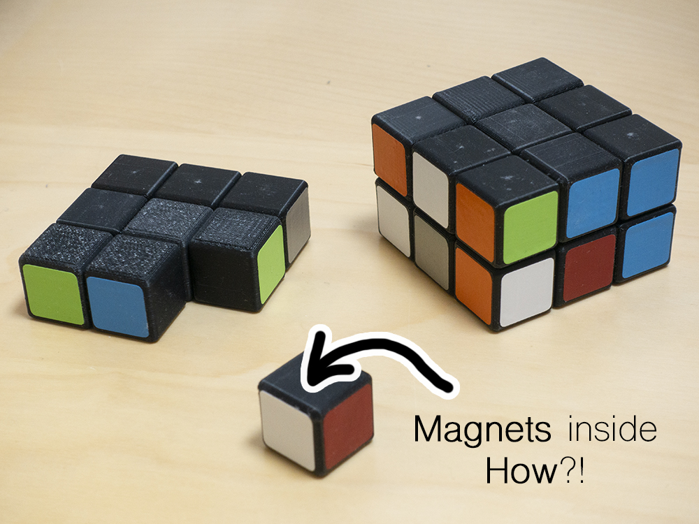 Encapsulated Magnet Rubix Cube