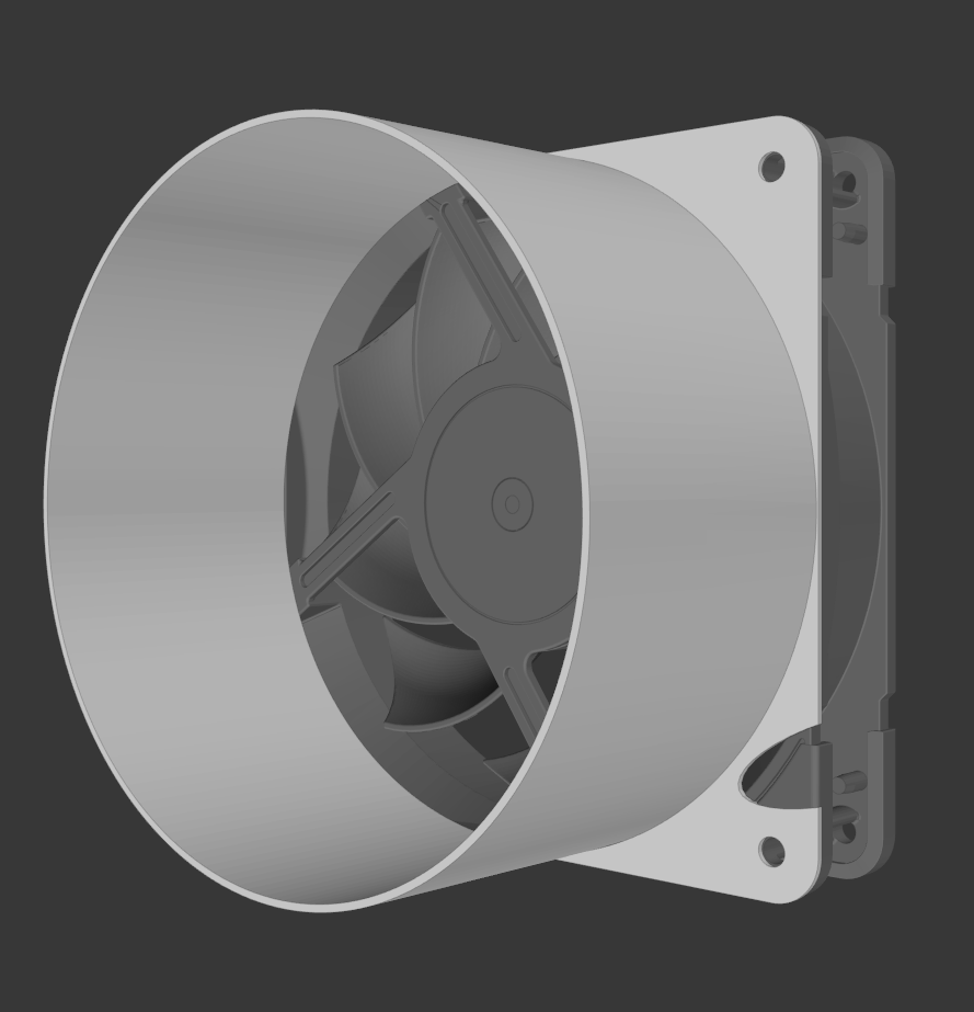 Lian Li O11 Dynamic XL - 120mm fan duct with cable openings