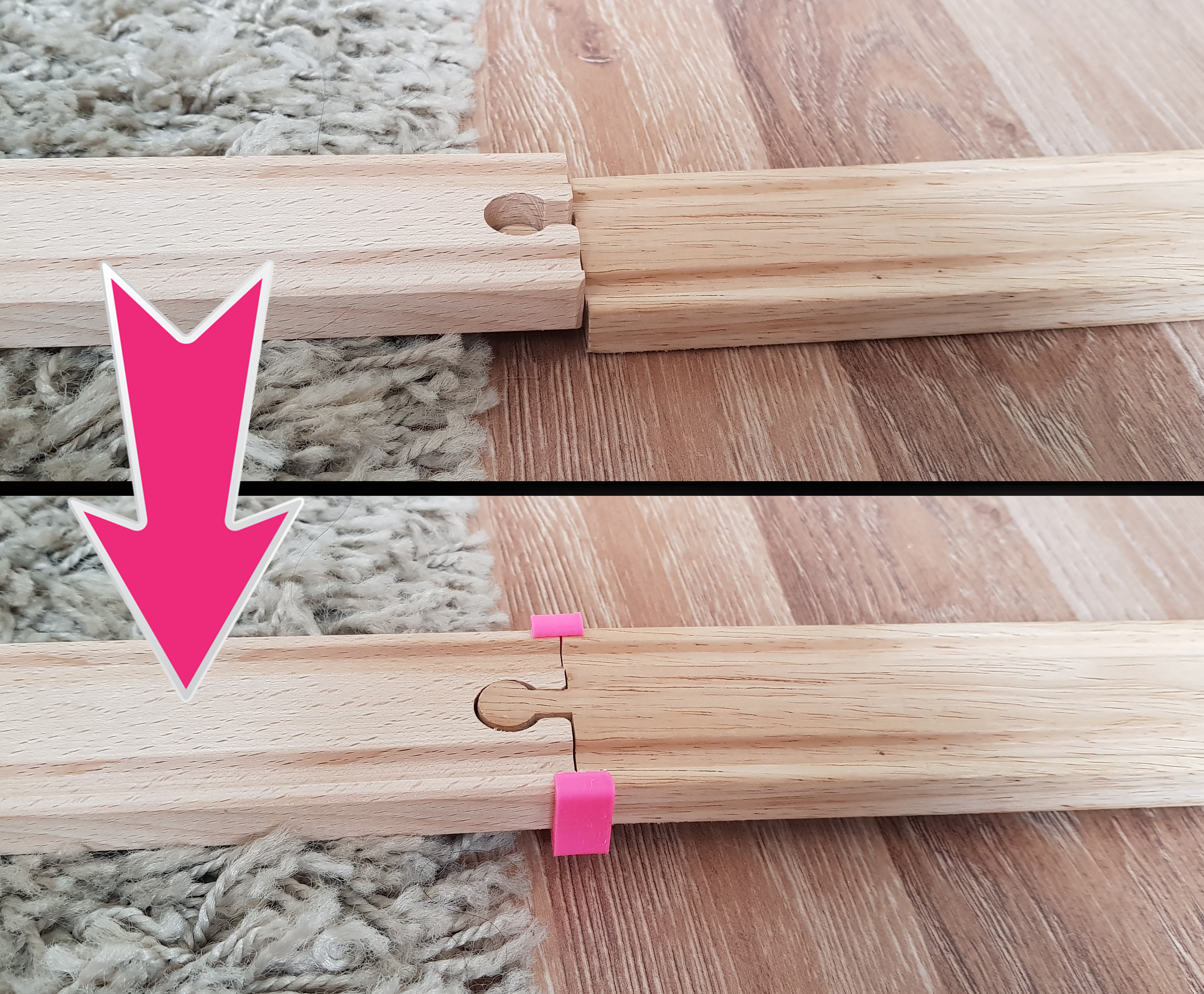 Wooden Tracks to LEVEL CLAMP (BRIO)