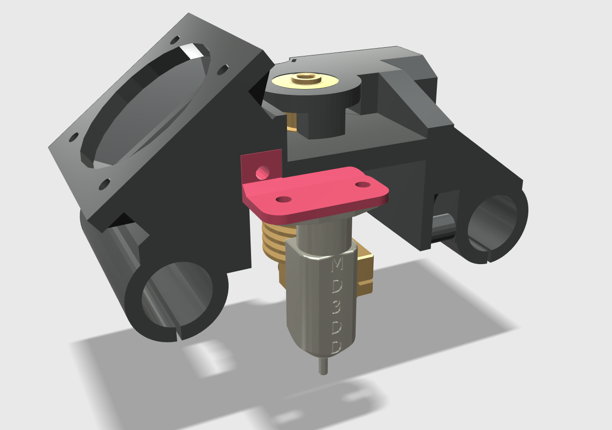 Super Simple ANET A6 E3D Carriage with Bl Touch Sensor Holder