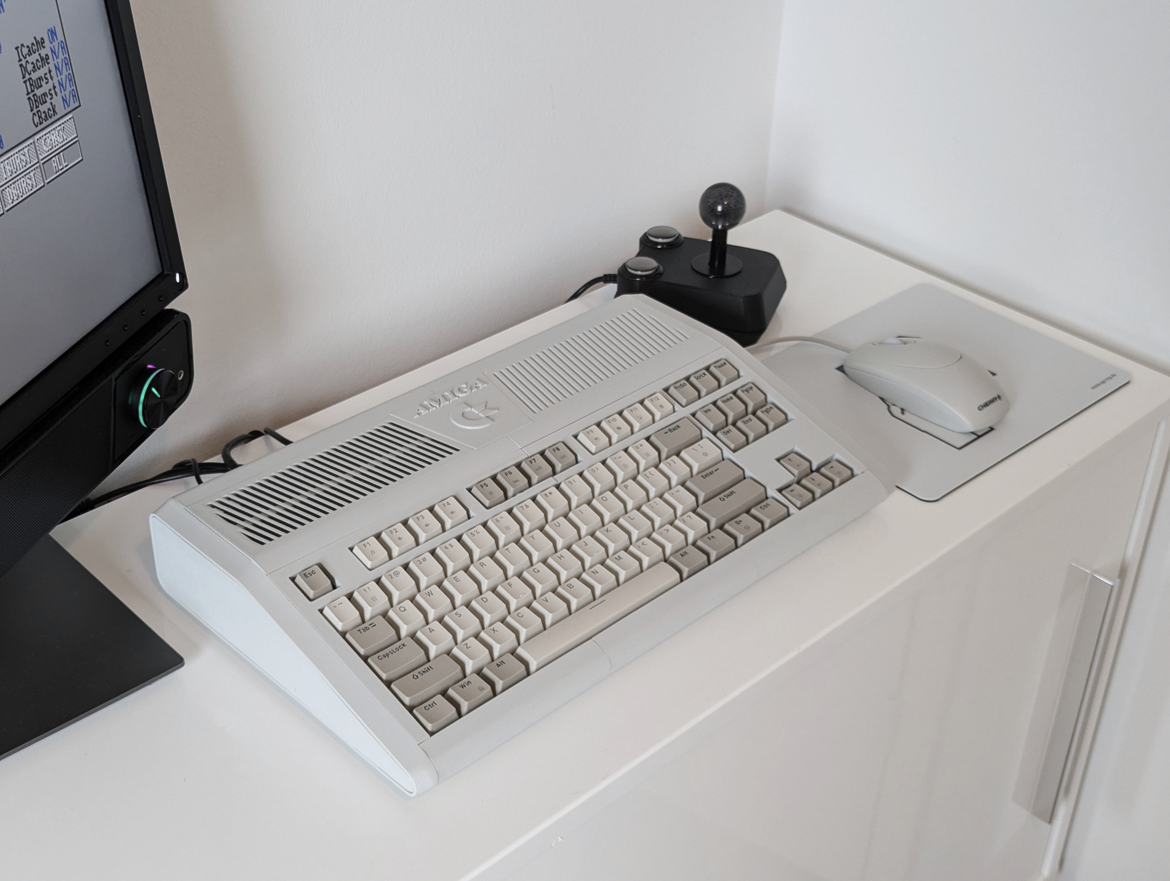 Retro Wedge Computer Case Amiga emblem