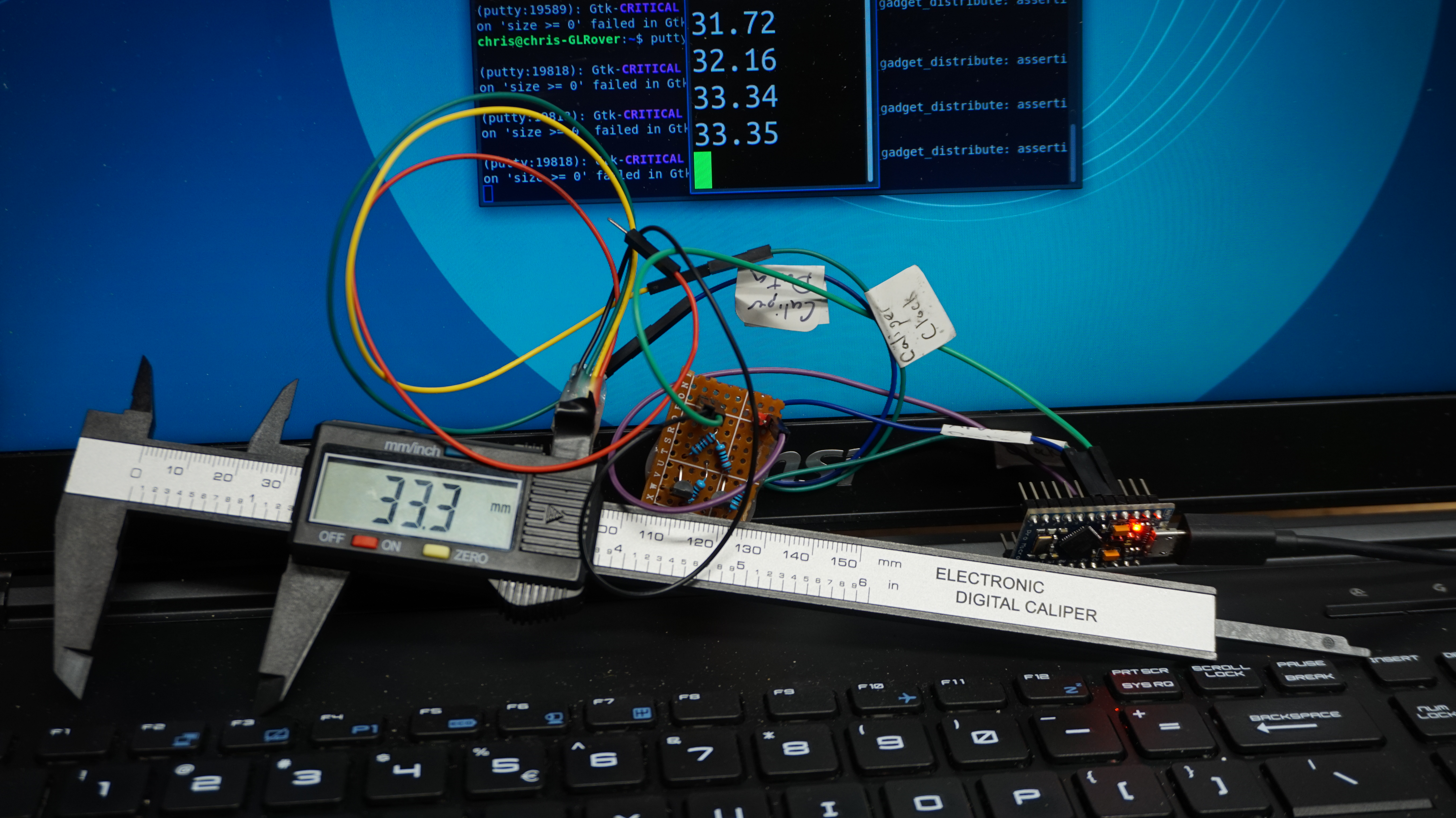 Digital Calipers to Arduino Adapter