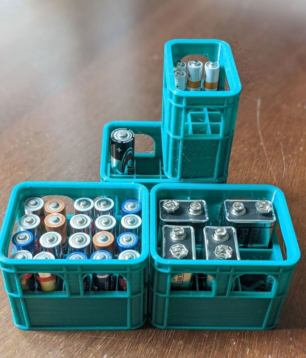 Beer crate battery holder for AAAA, also half the size