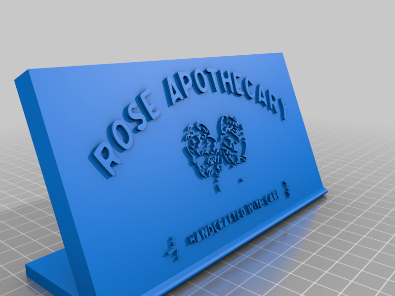 Rose Apothecary Desk Plaque
