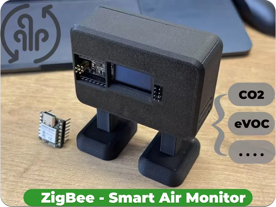 DIY a Desktop Zigbee Smart Air Monitor with XIAO ESP32C6