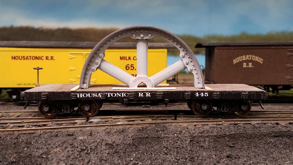 Half-Flywheel HO Scale Flatcar Load