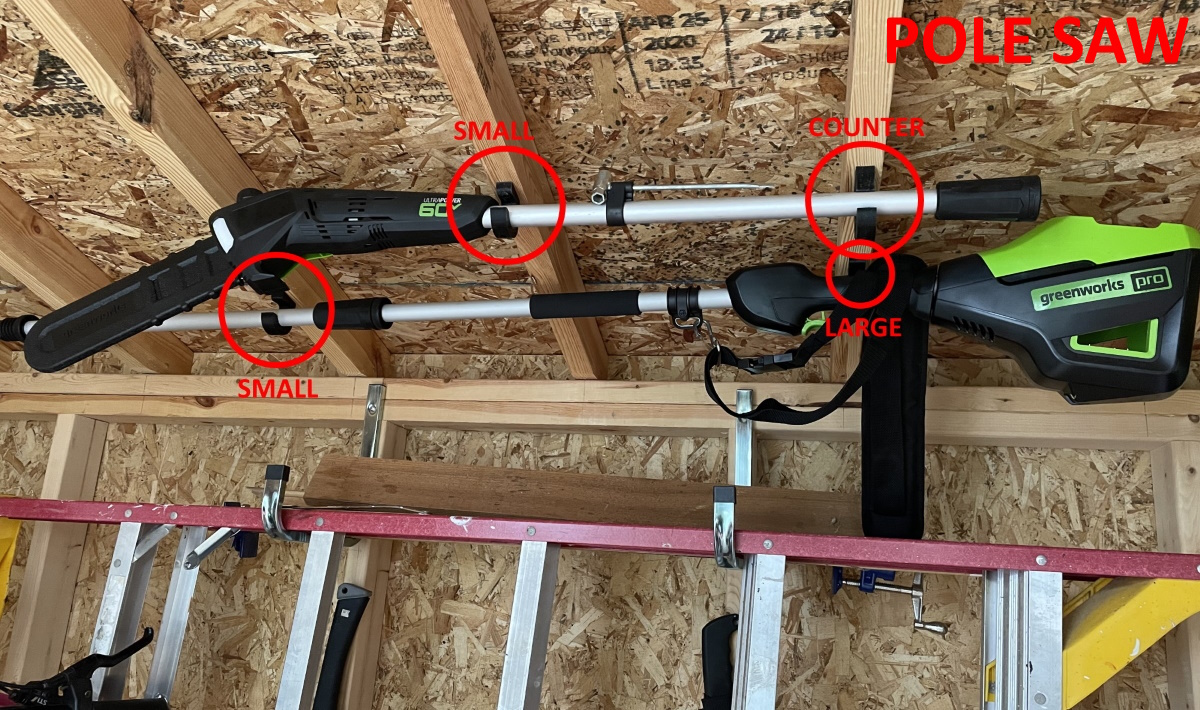 Greenworks Pro 60V Pole Saw & String Trimmer Hangers