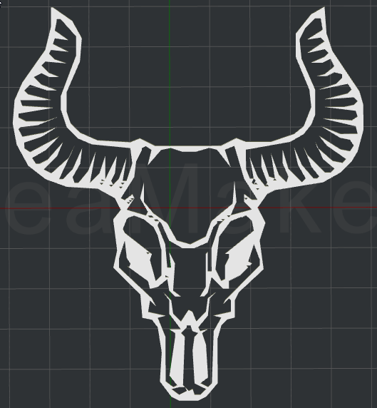 Bull Skull 2D Wall Art