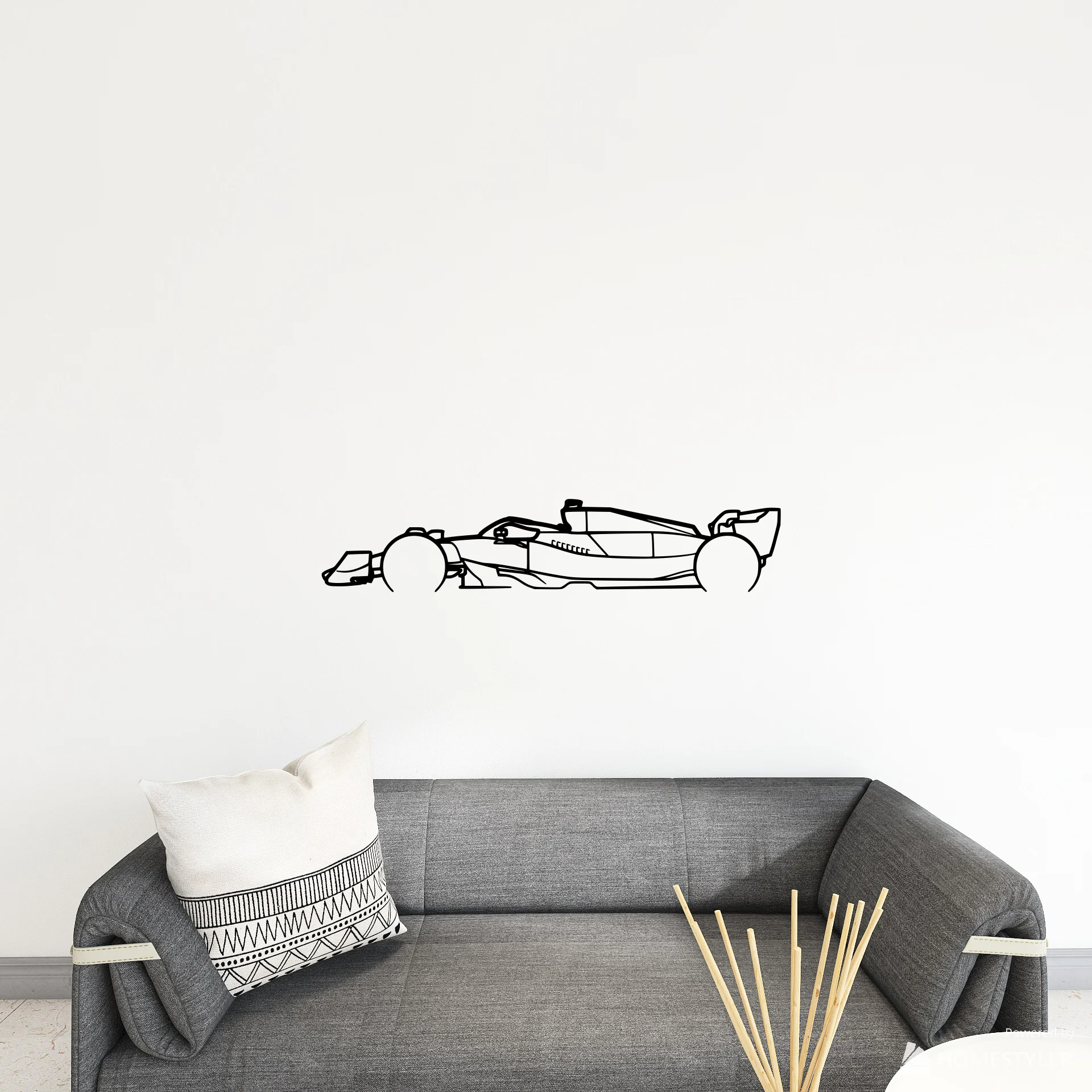 F1 Car Silhouette Wall Art