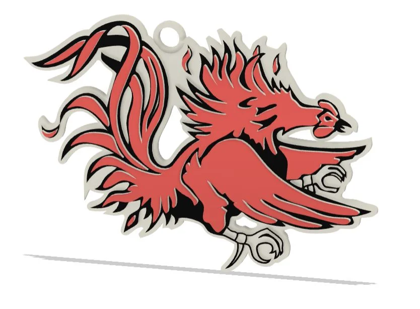 USC, University of South Carolina Gamecocks, Gamecock, Logo / Keychain