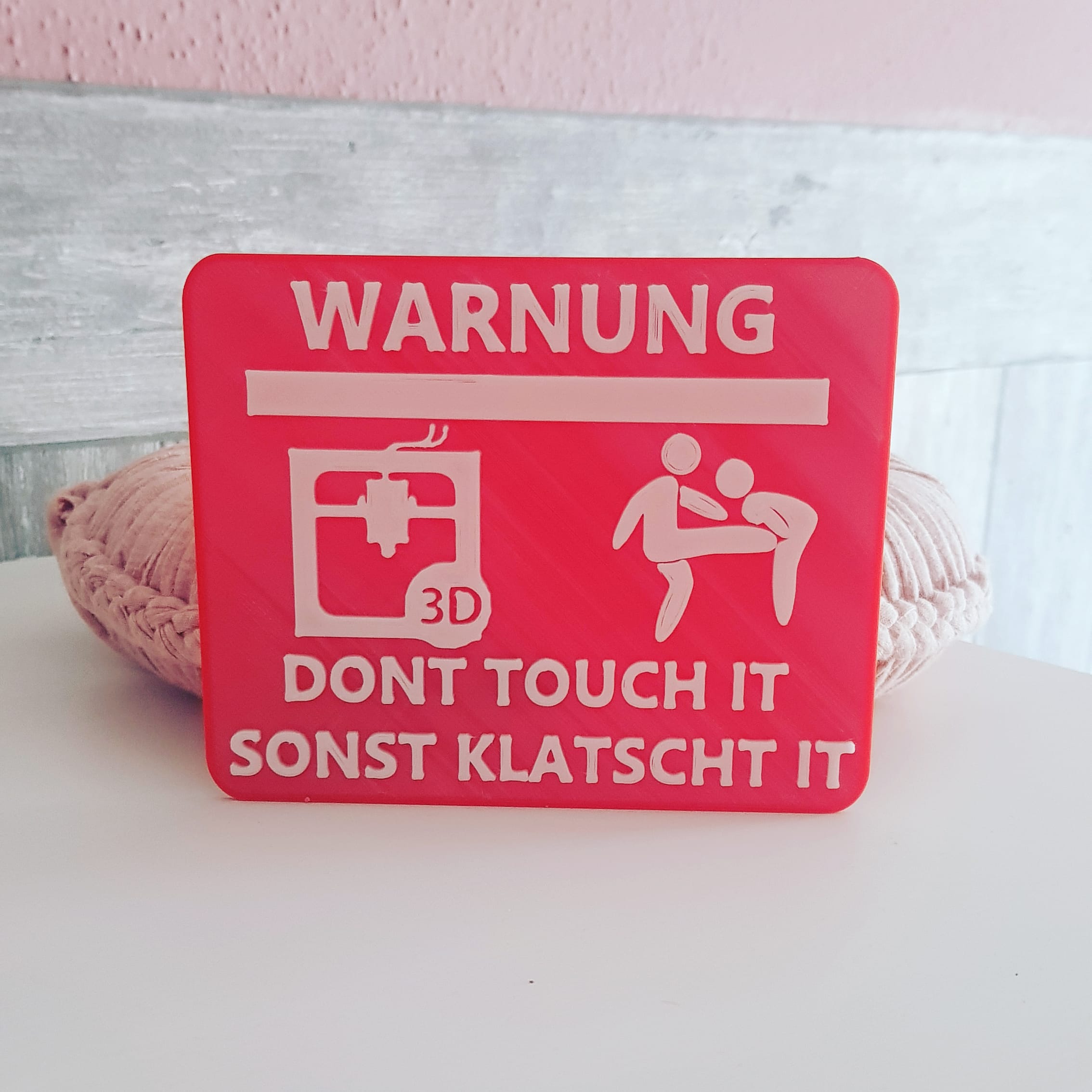Warnung Schild 3D Druck
