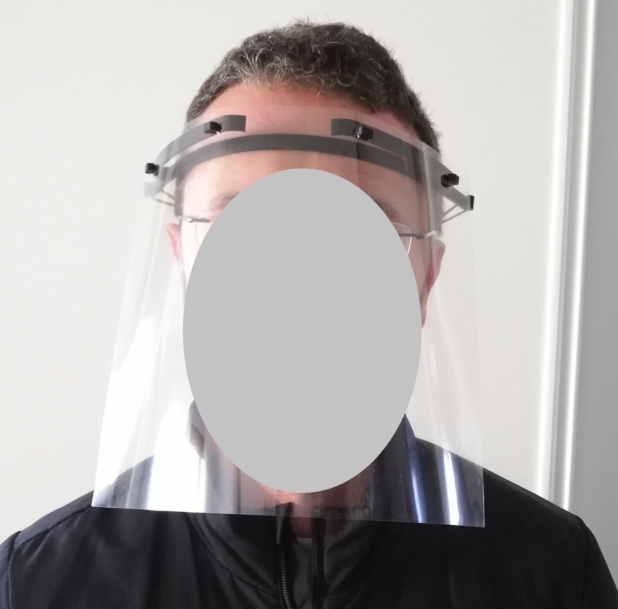 Easy print faceshield for 300 or 240 bed