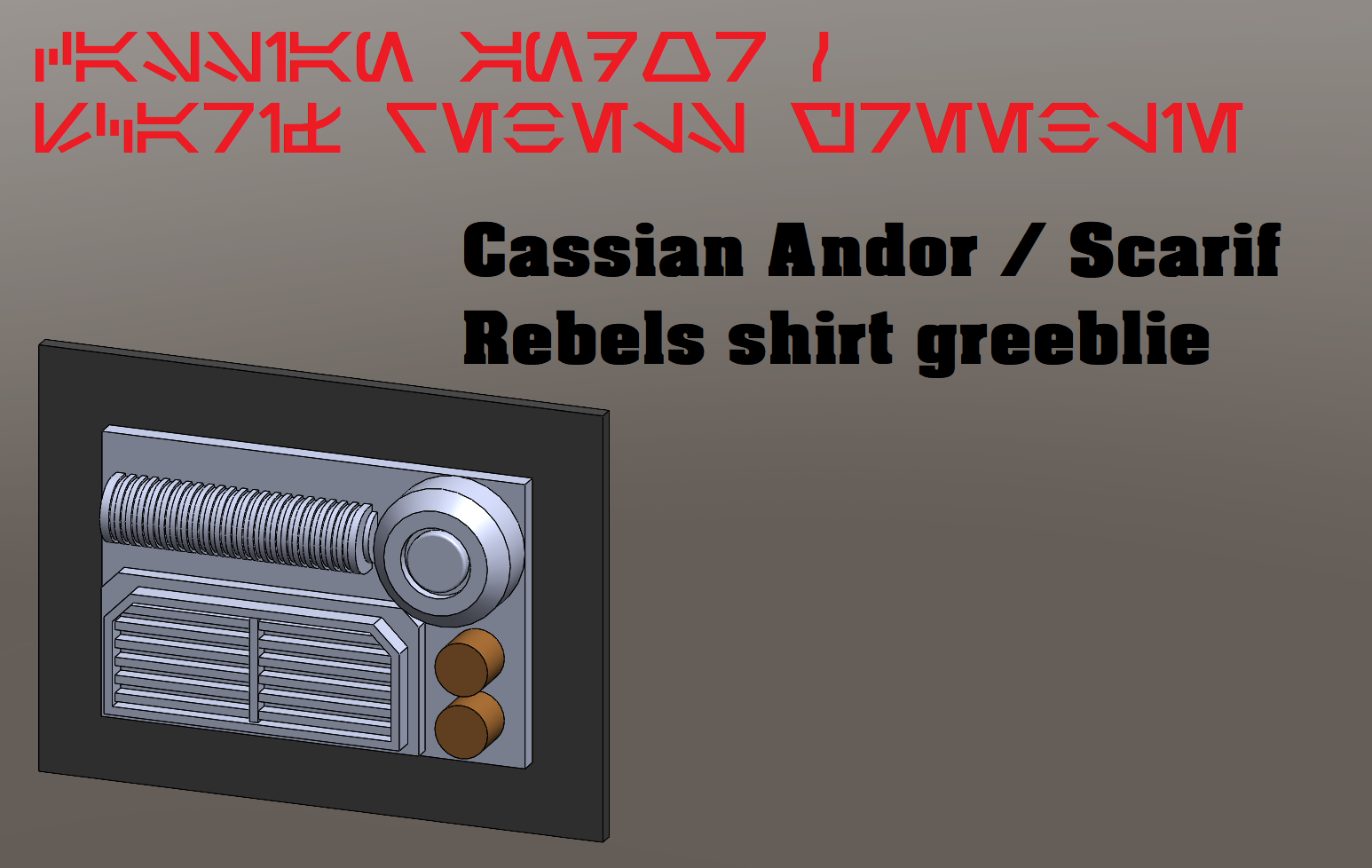 Cassian Andor/Scarif Rebels shirt Greeb