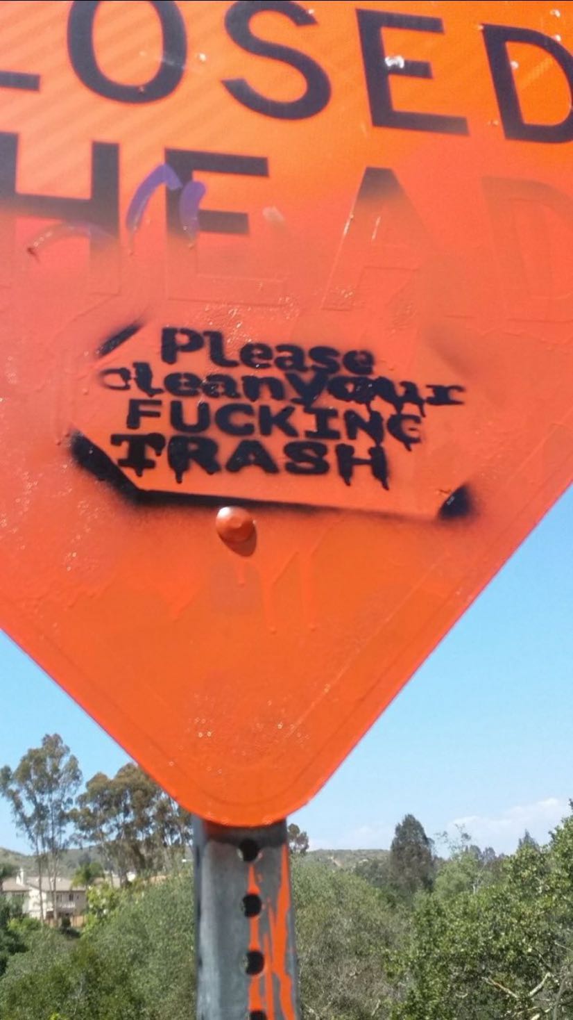 Please Clean Your F***ing Trash Stencil