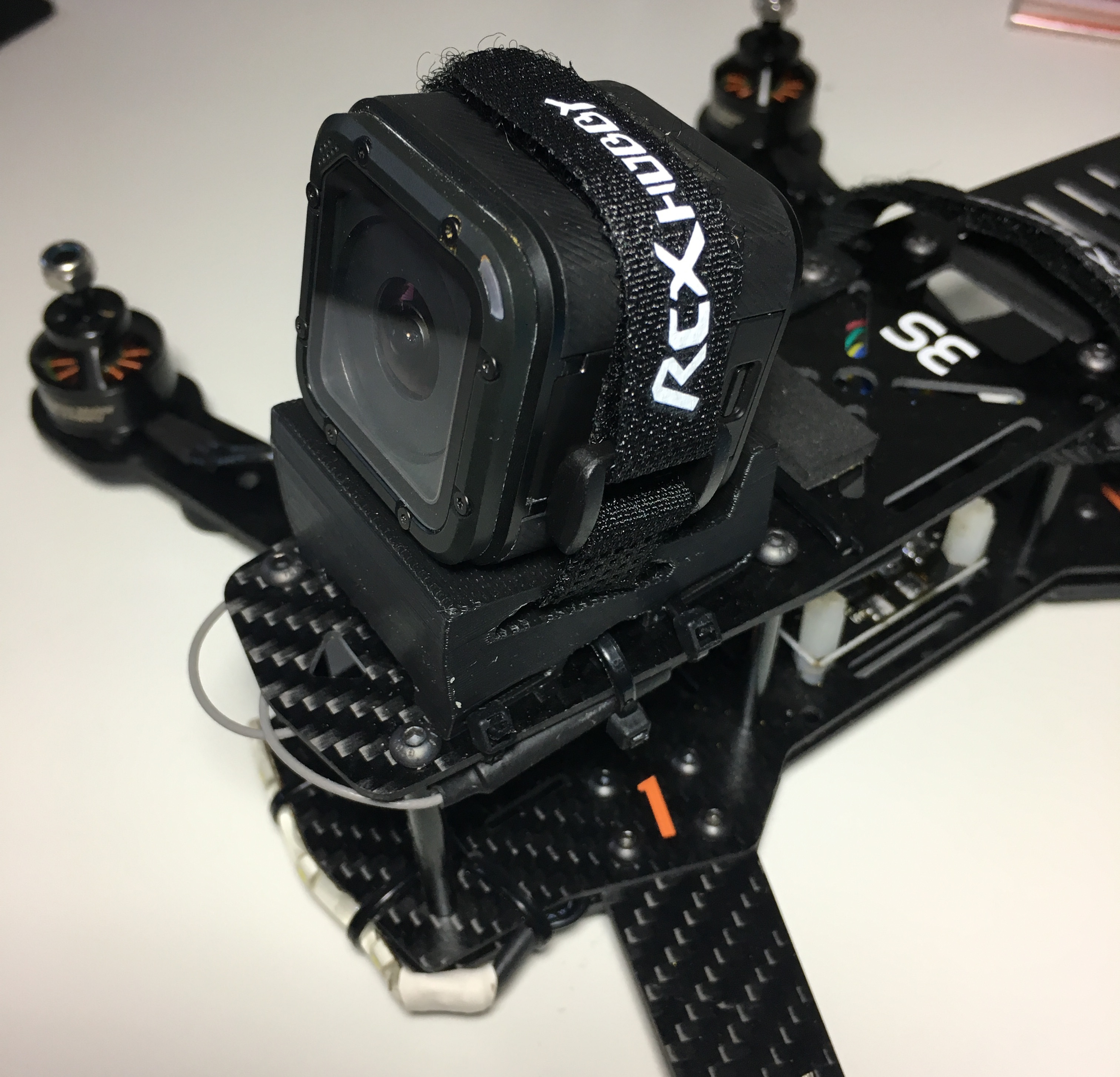 15 degree mount for GoPro Sessions (onto RCX H250CF Quadcopter)