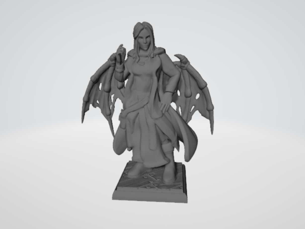 RPG Miniature - Fallen Aasimar