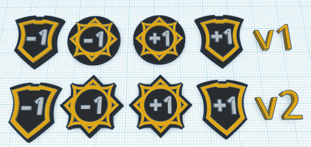 Lorcana willpower & strength modifier tokens